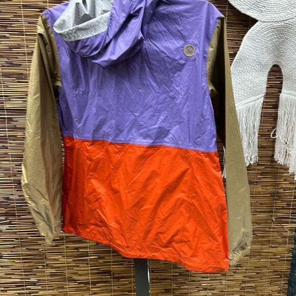 Marmot Women's PreCip Eco Anorak - Red Sun Combo Size XL - Picture 3 of 4